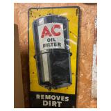 AC Oil Filter vintage Metal sign 10" x 21"