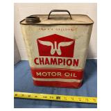 2 gallon champion motor oil container