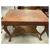 Tiger oak library table 42" x 28"