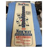 Vintage Norway Radiator metal thermometer 26" Tall