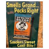 Vintage Tin smoking tobacco sign 16.5" x 26"