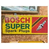 1969 Vintage Bosch Spark Plug sign 24" x 12"