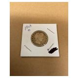 Silver Barber Quarter 1909D