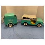 Vintage structo truck and trailer with horses