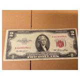 Red Seal $2 Bill 1953