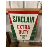 Vintage Duty Motor oil porcelain sign 18" x 24"