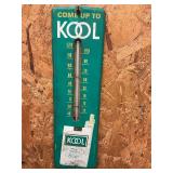 Kool Cig. Metal Advertising thermometer 12" L