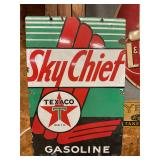 1945 Vintage Sky Chief ceramic Sign 12" x 18"