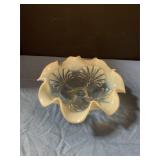 Opalescent footed bowl