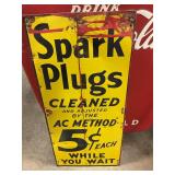 Spark Plugs attached to wood 30" x 14"