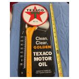 Texaco metal advertising thermometer sign