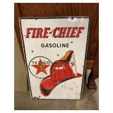 Texaco porcelain sign 18" x 12"
