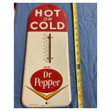 Dr. Pepper metal thermometer sign