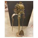 Brass fireplace tools