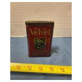 Vintage velvet tobacco container