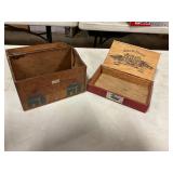 Wood recipe and cigar boxes