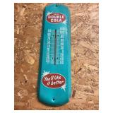 Vintage metal advertising thermometer sign 17"