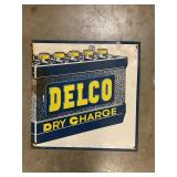 Delco Dry Charge double sided metal sign20"x20"