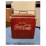 Coca-Cola vintage metal cooler 1950s