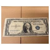 Silver Certificate Blue seal $1 Bill 1935G