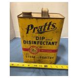 Pratts 1 gallon  disinfectant container, empty
