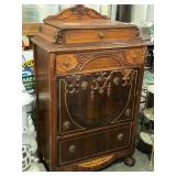 Antique Victorian tall wooden dresser NO SHIP