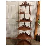Six-Tier corner whatnot stand 68" missing a piece
