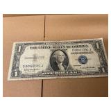 Silver Certificate Blue seal $1 Bill 1935H