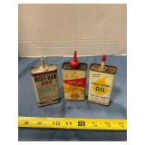 Vintage oil containers