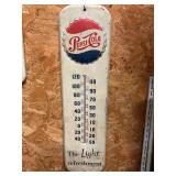 Vintage Pepsi-cola advertisement thermometer 27" L
