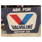 Valvoline motor oil double sided metal sign22"x18"