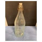 Vintage Darmstadt glass bottle w/ ceramic stopper