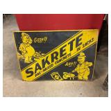 Sakrete metal sign 28" x 19"