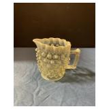 Adolescent hobnail glass cream pitcher antique