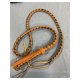 Leather braided bullwhip