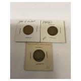 1899, 1902, 1903 v nickels