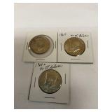 1965, 1968, 1969, Kennedy half dollars