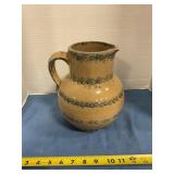 Spongeware stoneware pitcher