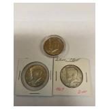 1967 and 1969 Kennedy half dollars