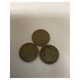 1884, 1898, 1907, v nickels
