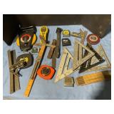 Measuring tapes , squares & rulers