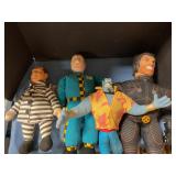 Aladdin, Three Stooges, Bing & X-man Dolls
