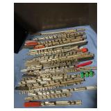 Socket organizer rails