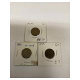 1883, 1892, 1909, v nickels