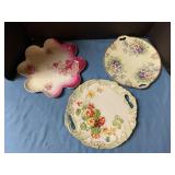 Flower design serving plates