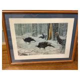Signed walking in balance turkey print 26 ï¿½ x 19 ï¿½