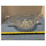 Double handle glass serving bowl