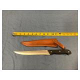 Stainless steel knife with sheath