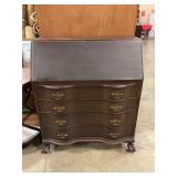 Secretary desk w/ drawers & claw / ball feet