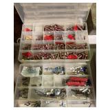Storage containers with assorted screws & extras